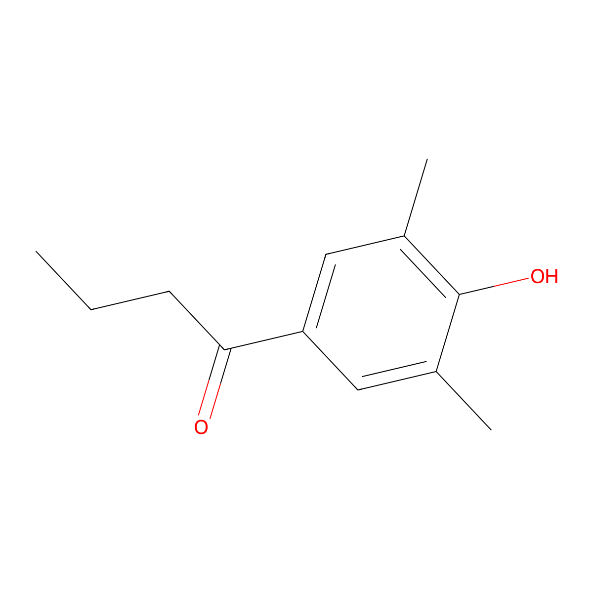 1-(4-Hydroxy-3,5-dimethylphenyl)butan-1-one molecular structure, CAS 104008-42-6