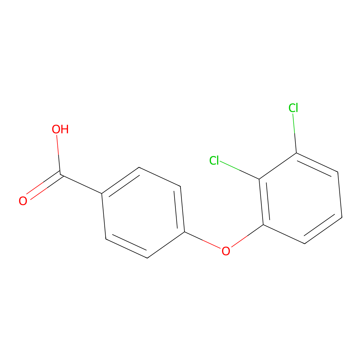 4-(2,3-Dichlorophenoxy)benzoic acid molecular structure, CAS 1040084-01-2