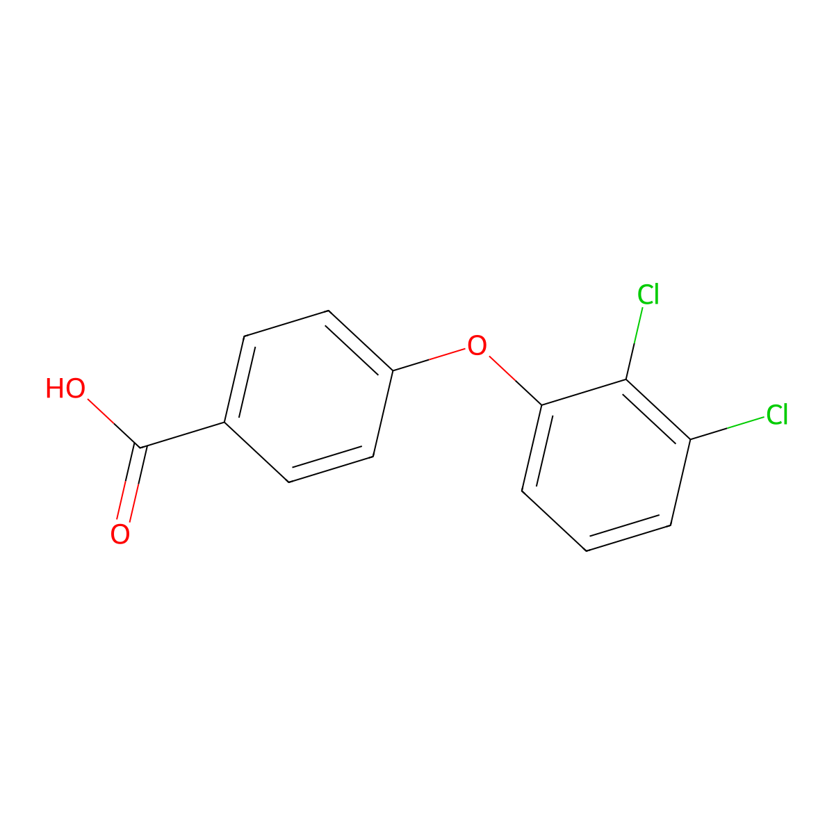 4-(2,3-Dichlorophenoxy)benzoic acid molecular structure, CAS 1040084-01-2