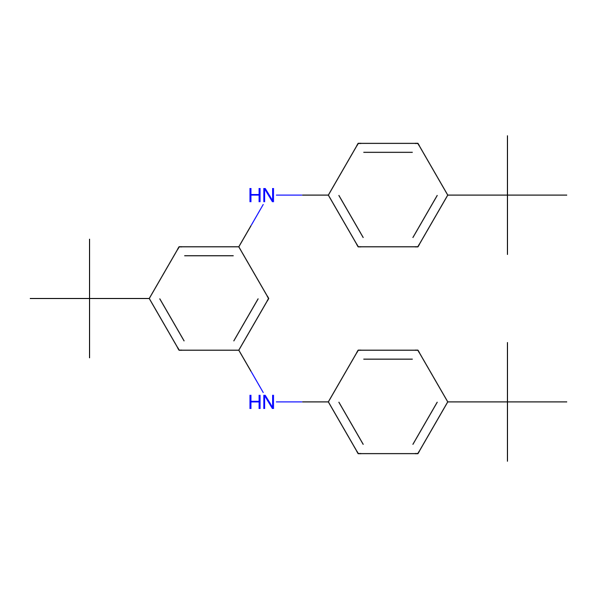 5-(tert-Butyl)-N1,N3-bis(4-(tert-butyl)phenyl)benzene-1,3-diamine molecular structure, CAS 1040086-32-5