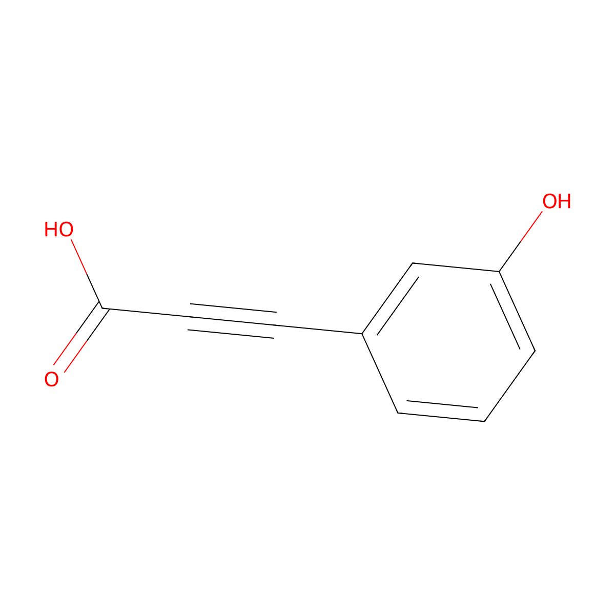3-(3-Hydroxyphenyl)propiolic acid molecular structure, CAS 10401-10-2