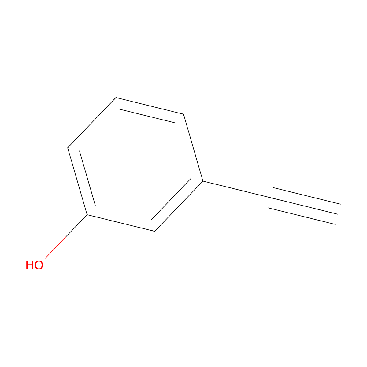 m-Ethynylphenol molecular structure, CAS 10401-11-3
