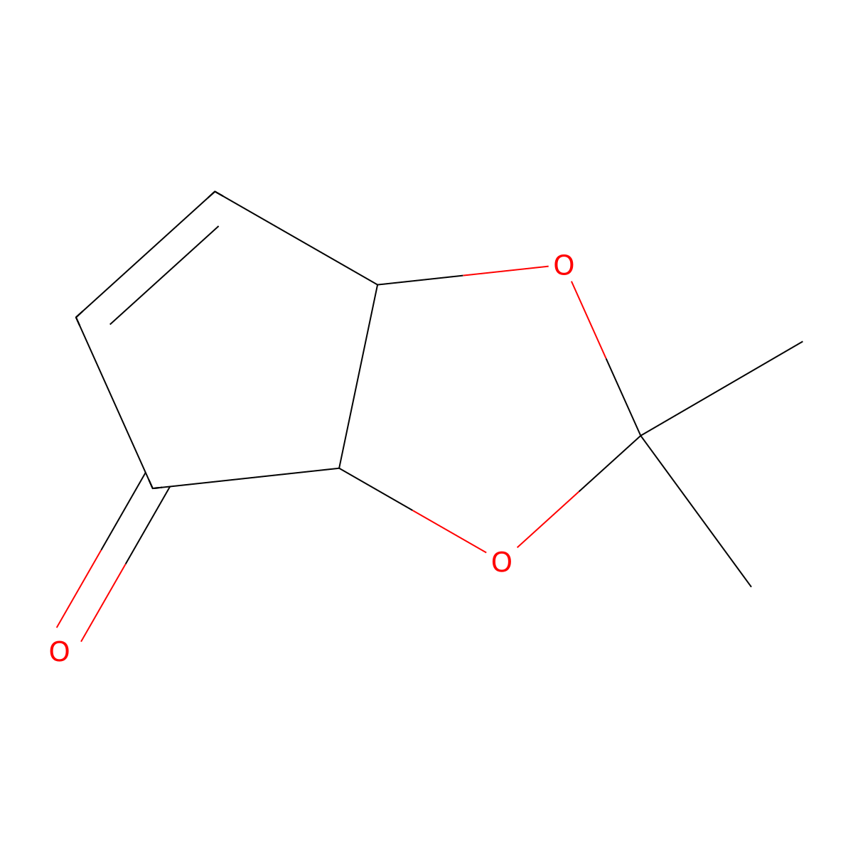 (3aS,6aS)-3a,6a-dihydro-2,2-dimethyl-4H-cyclopenta-1,3-dioxol-4-one molecular structure, CAS 104010-72-2