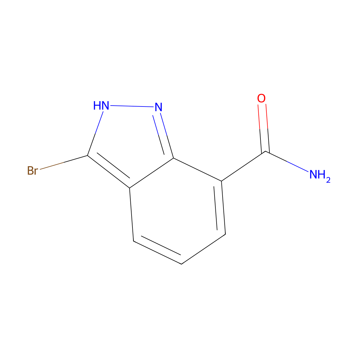 3-Bromo-1H-indazole-7-carboxamide molecular structure, CAS 1040101-02-7