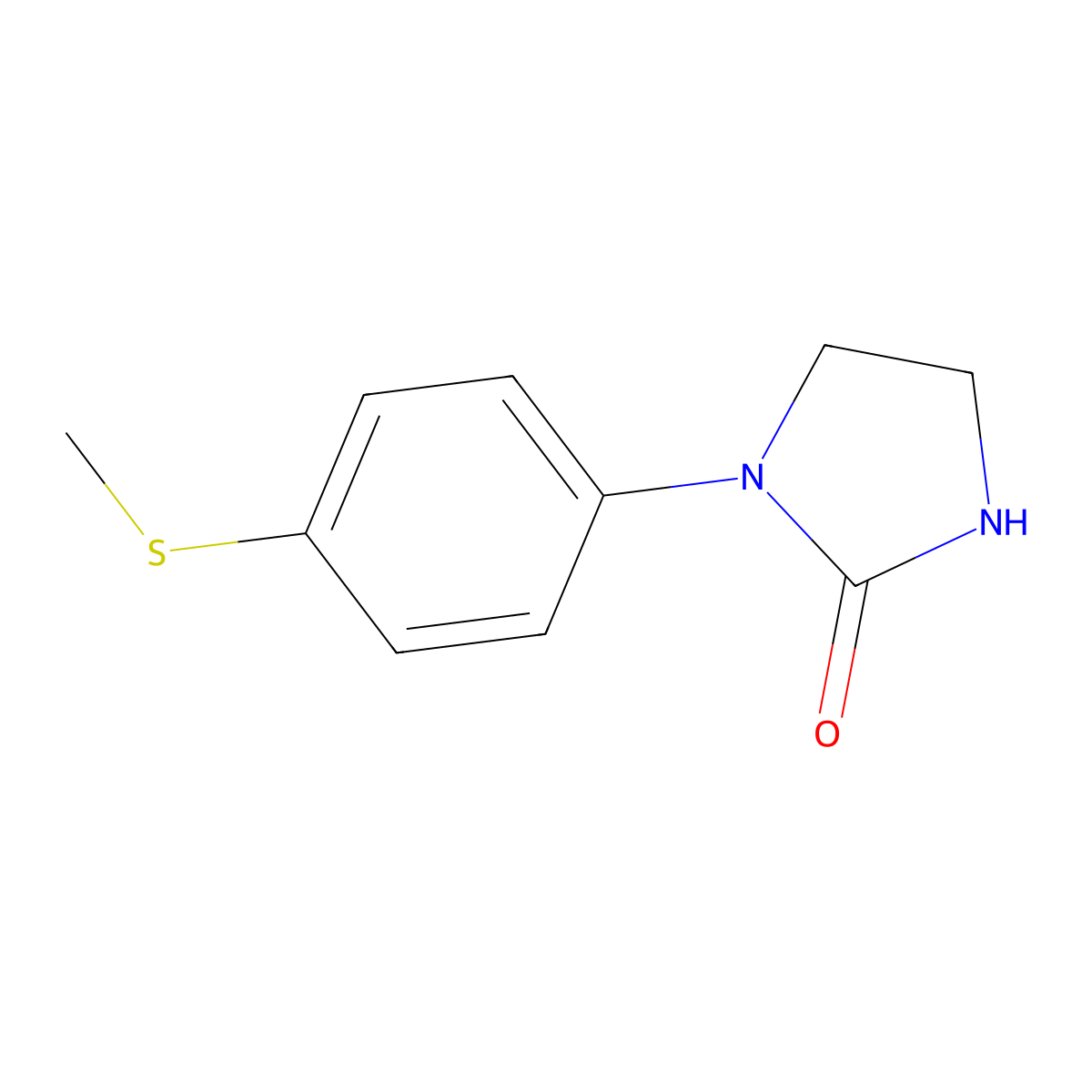 1-[4-(methylsulfanyl)phenyl]tetrahydro-2H-imidazol-2-one molecular structure, CAS 1040130-00-4