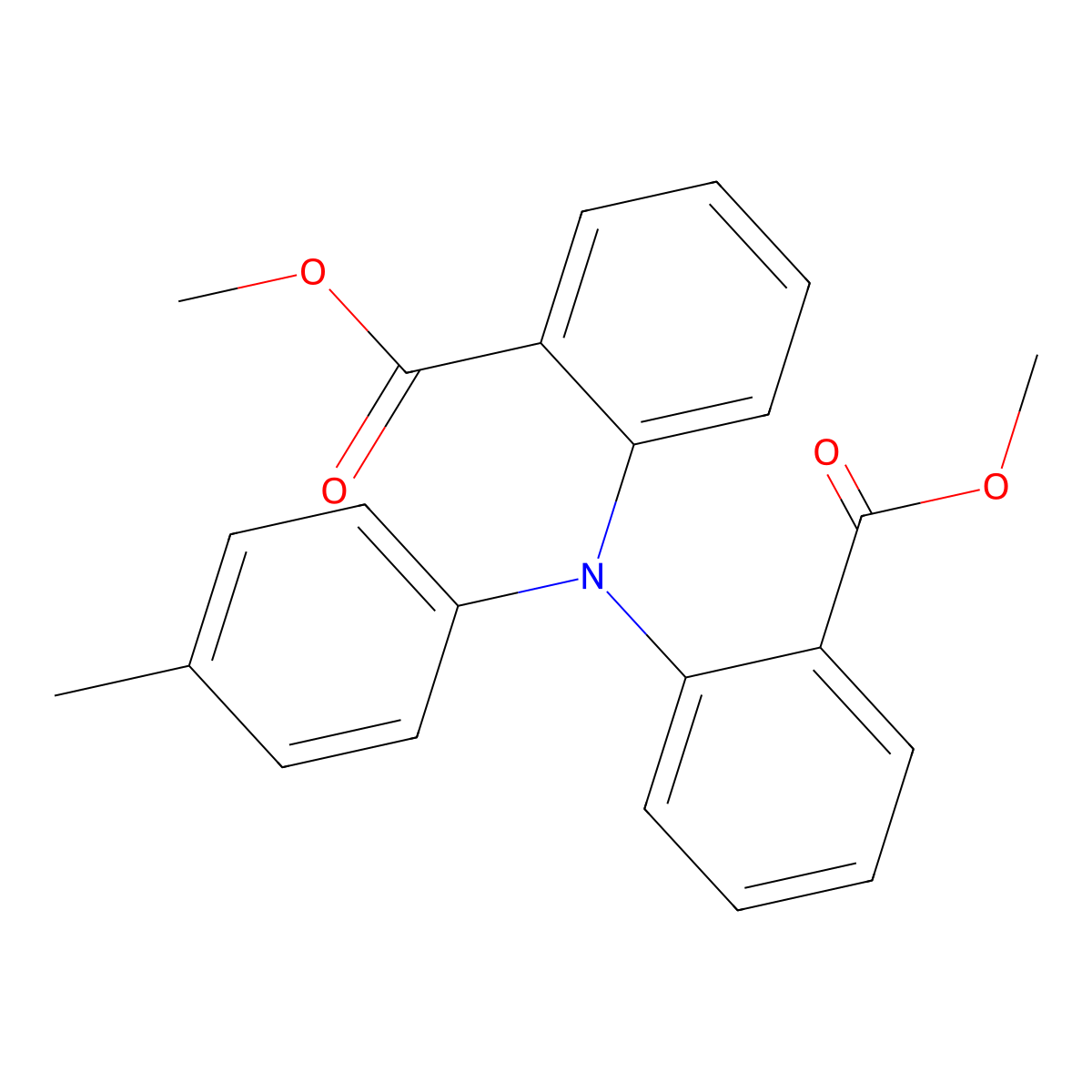 Benzoic acid, 2,2'-[(4-methylphenyl)imino]bis-, dimethyl ester molecular structure, CAS 104014-19-9