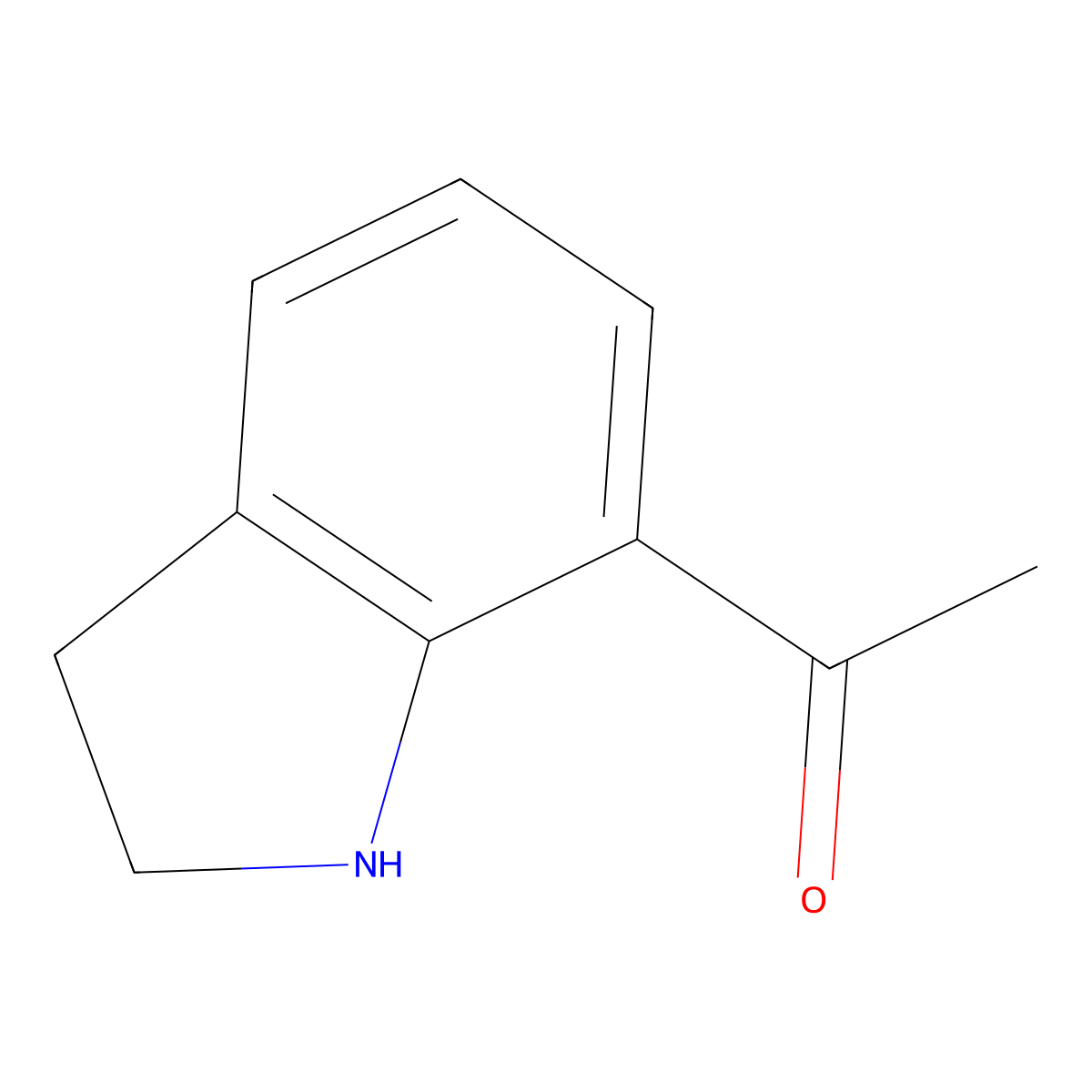 1-(2,3-Dihydro-1H-indol-7-yl)ethan-1-one molecular structure, CAS 104019-19-4