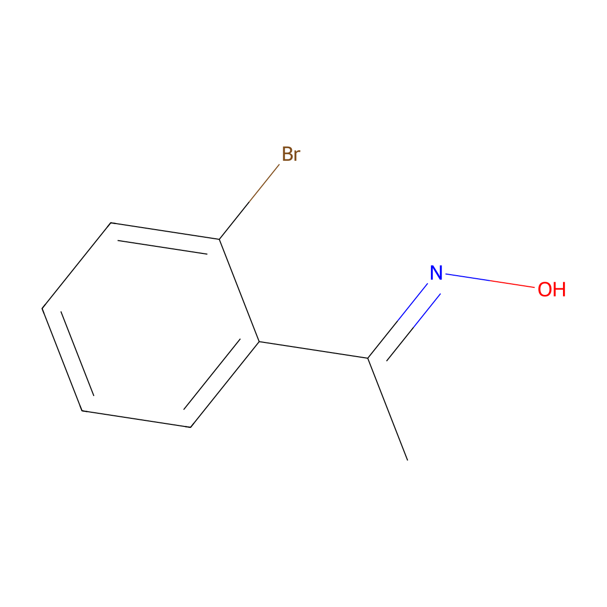 (E)-1-(2-Bromophenyl)ethanone oxime molecular structure, CAS 1040191-55-6