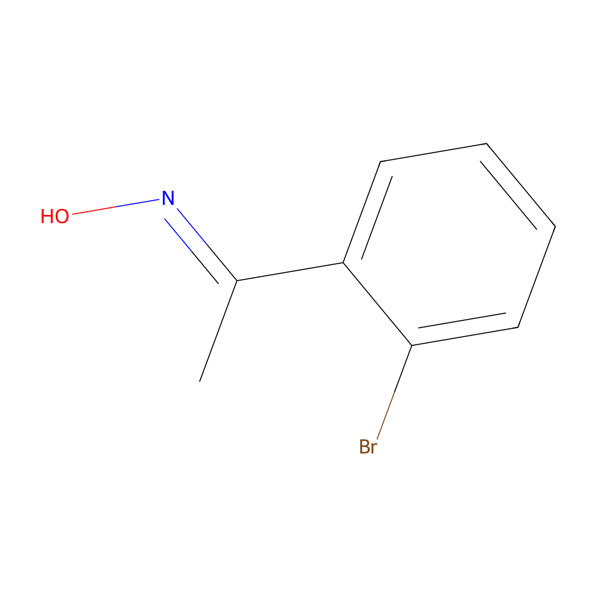 (E)-1-(2-Bromophenyl)ethanone oxime molecular structure, CAS 1040191-55-6