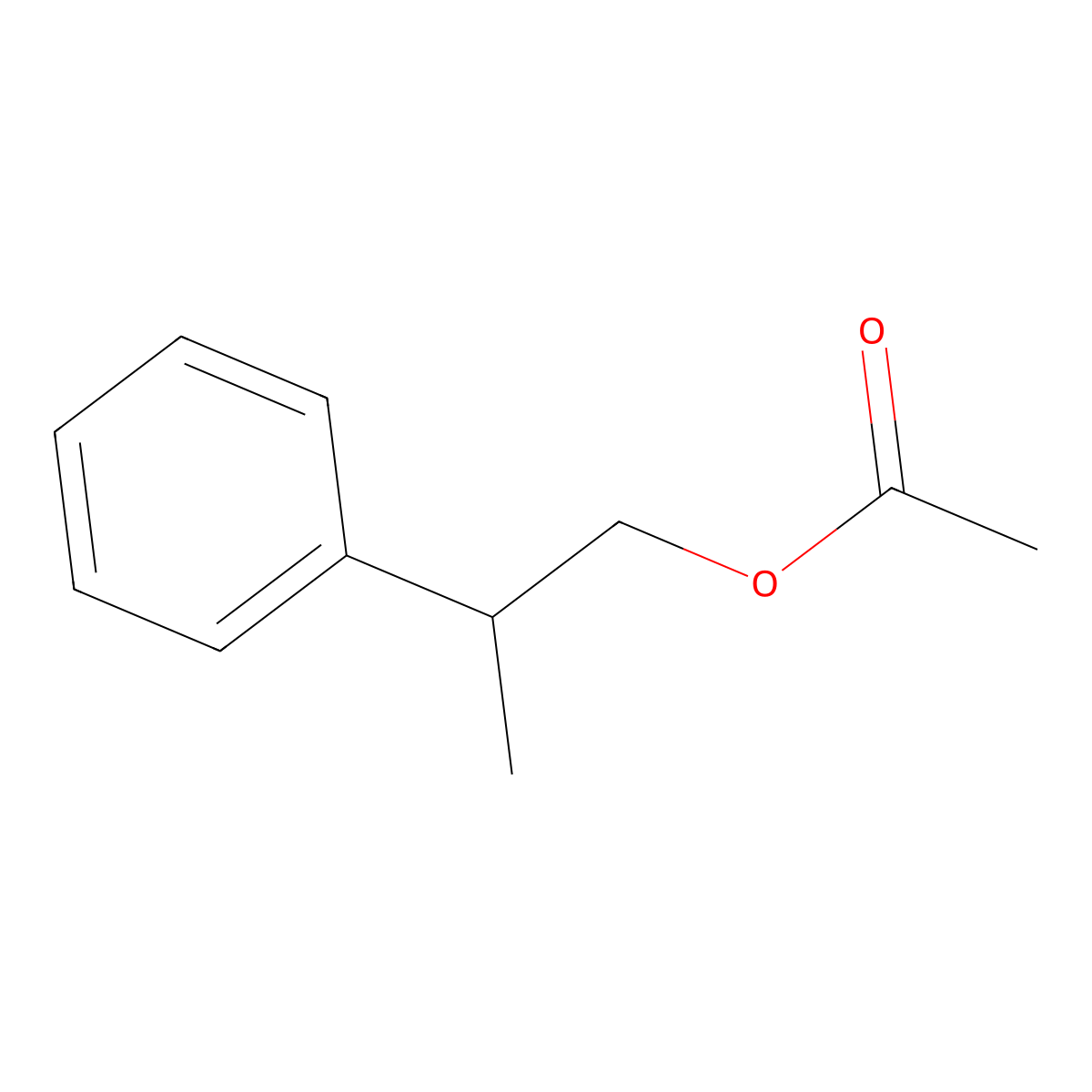 Benzeneethanol, beta-methyl-, 1-acetate molecular structure, CAS 10402-52-5