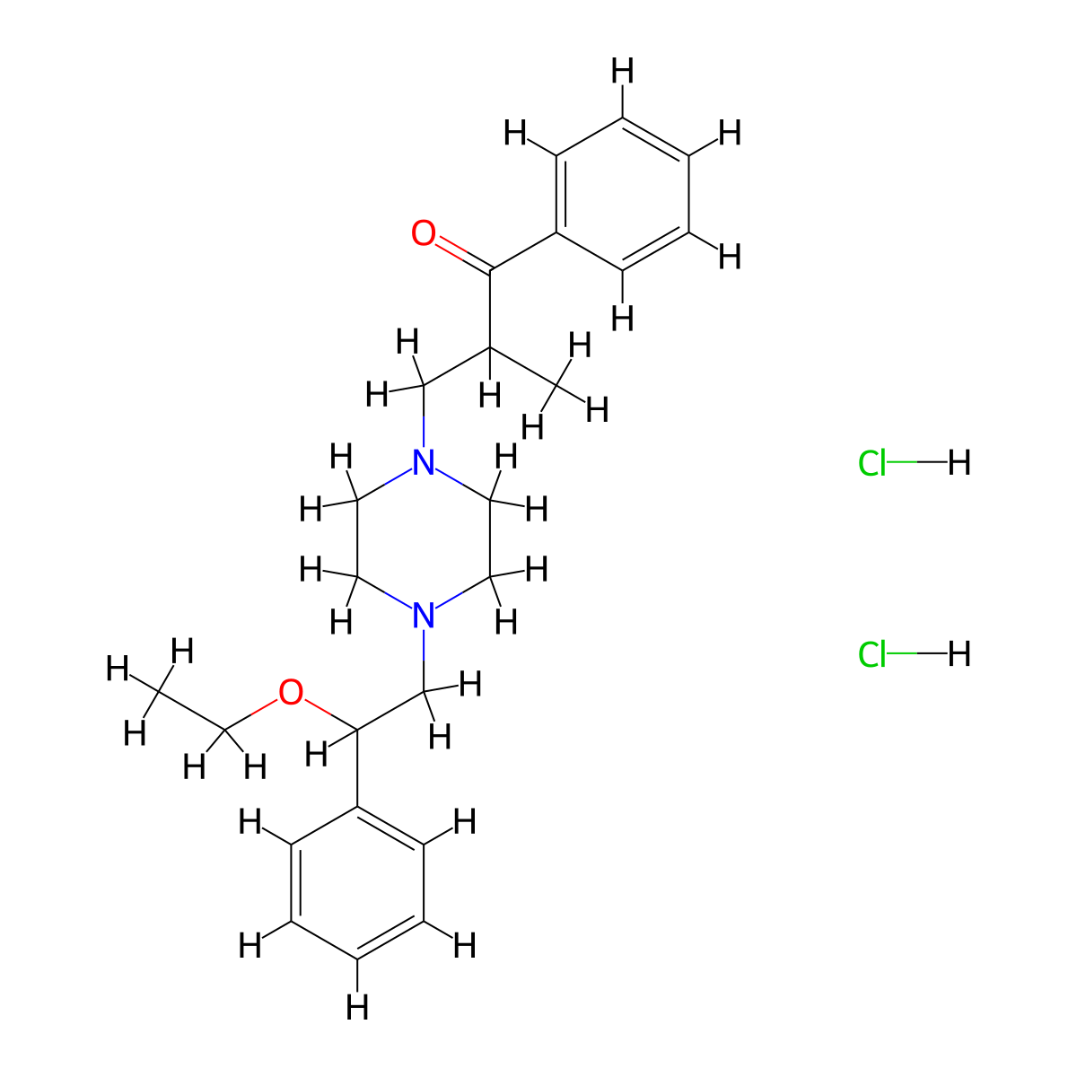 Eprazinone Hydrochloride molecular structure, CAS 10402-53-6