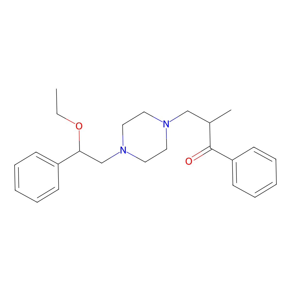 Eprazinone molecular structure, CAS 10402-90-1