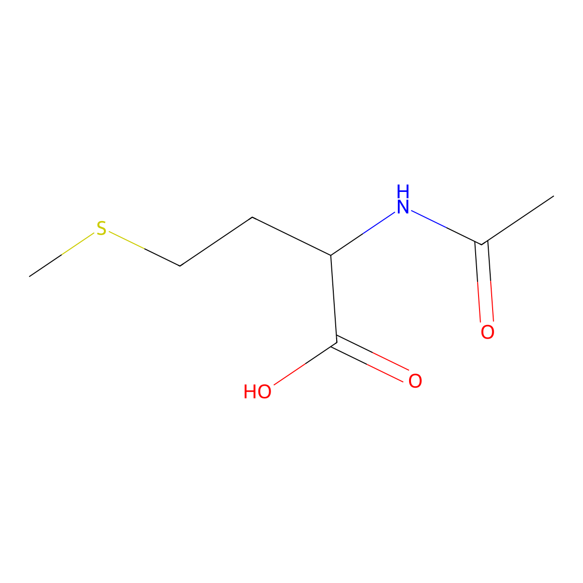 N-Acetyl-DL-methionine molecular structure, CAS 10402-93-4
