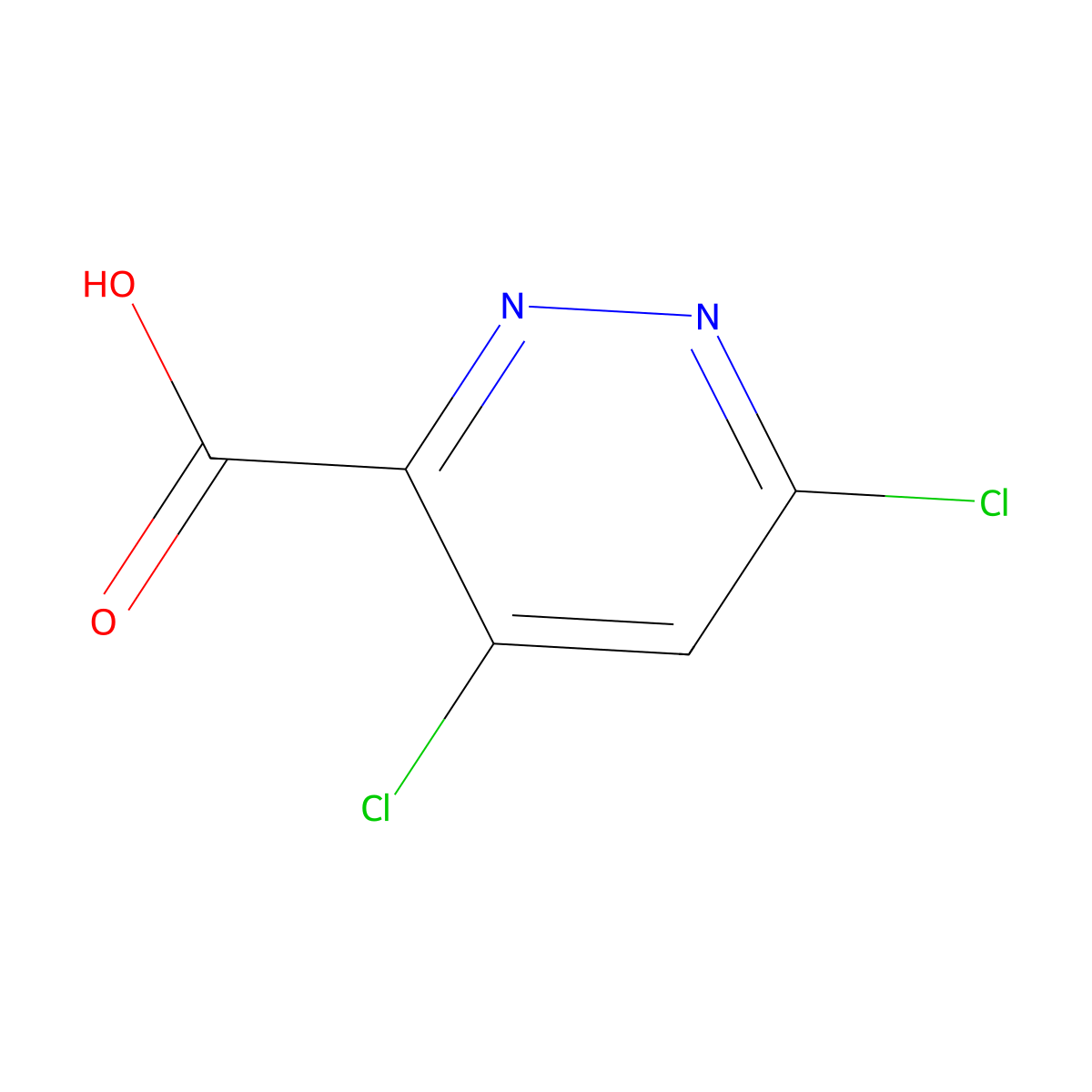 4,6-Dichloropyridazine-3-carboxylic acid molecular structure, CAS 1040246-87-4