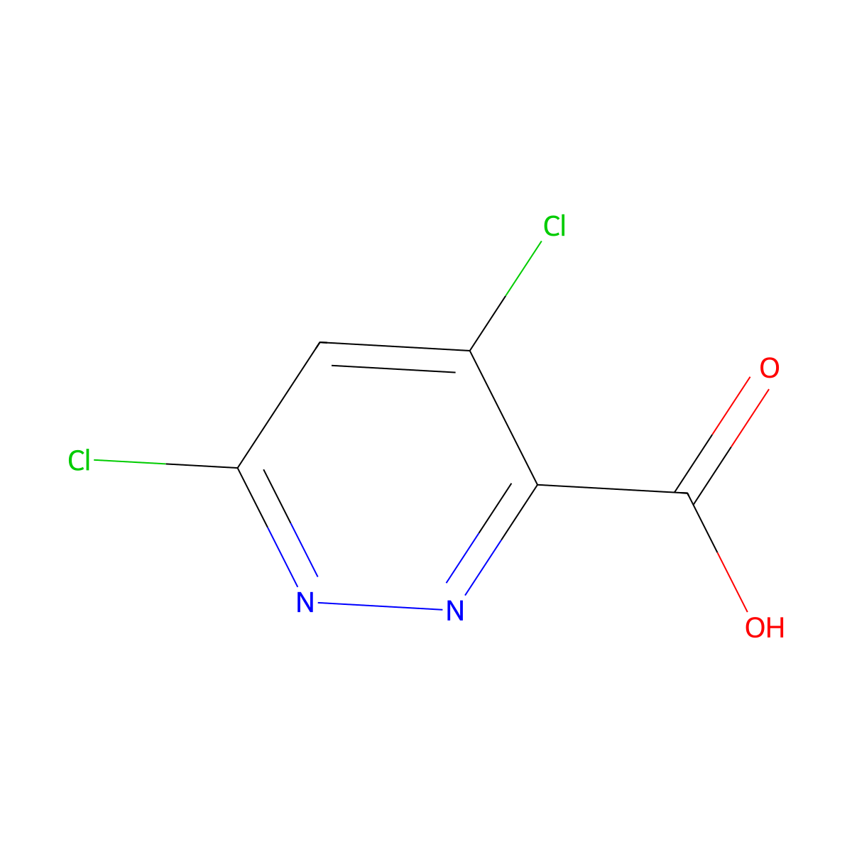 4,6-Dichloropyridazine-3-carboxylic acid molecular structure, CAS 1040246-87-4