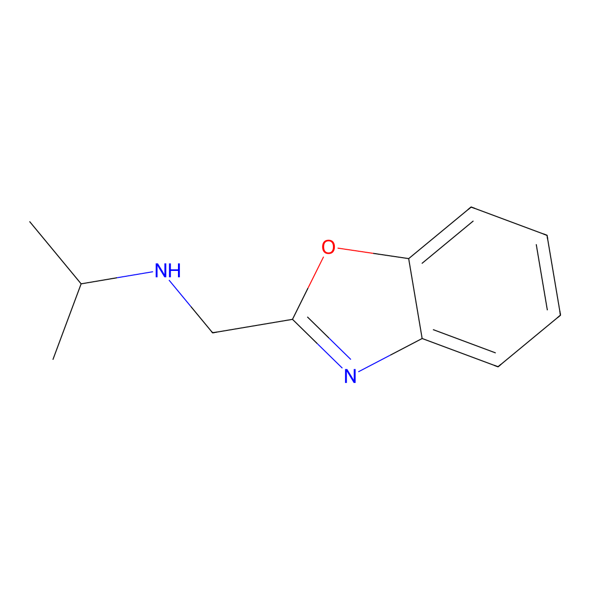 N-(Benzo[d]oxazol-2-ylmethyl)propan-2-amine molecular structure, CAS 1040257-97-3