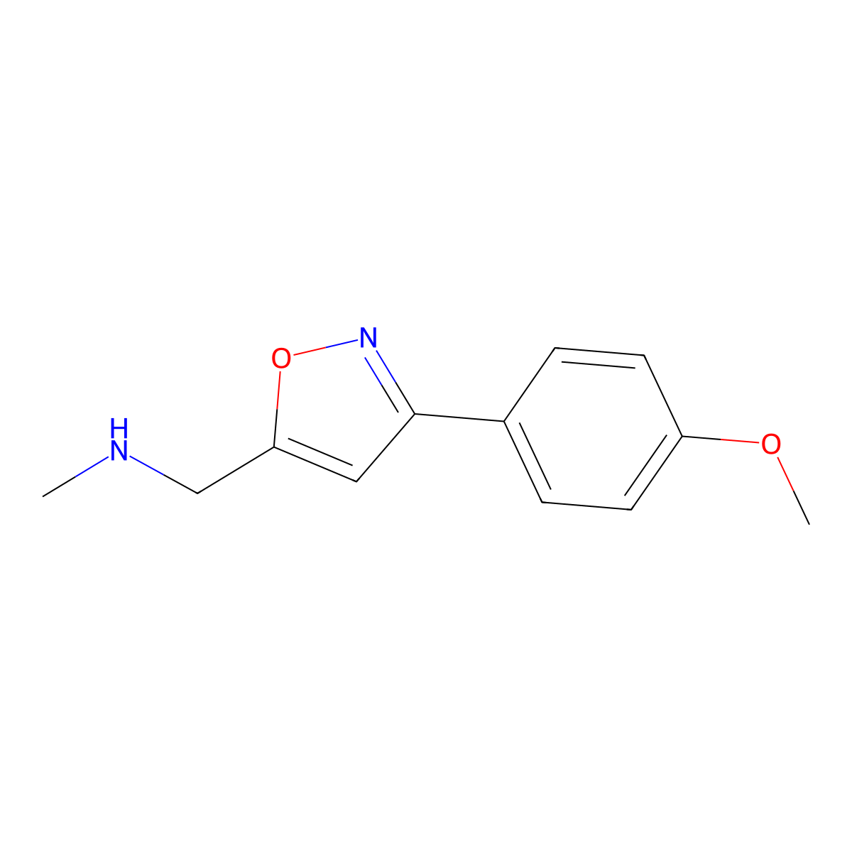 {[3-(4-Methoxyphenyl)-1,2-oxazol-5-yl]methyl}(methyl)amine molecular structure, CAS 1040257-99-5