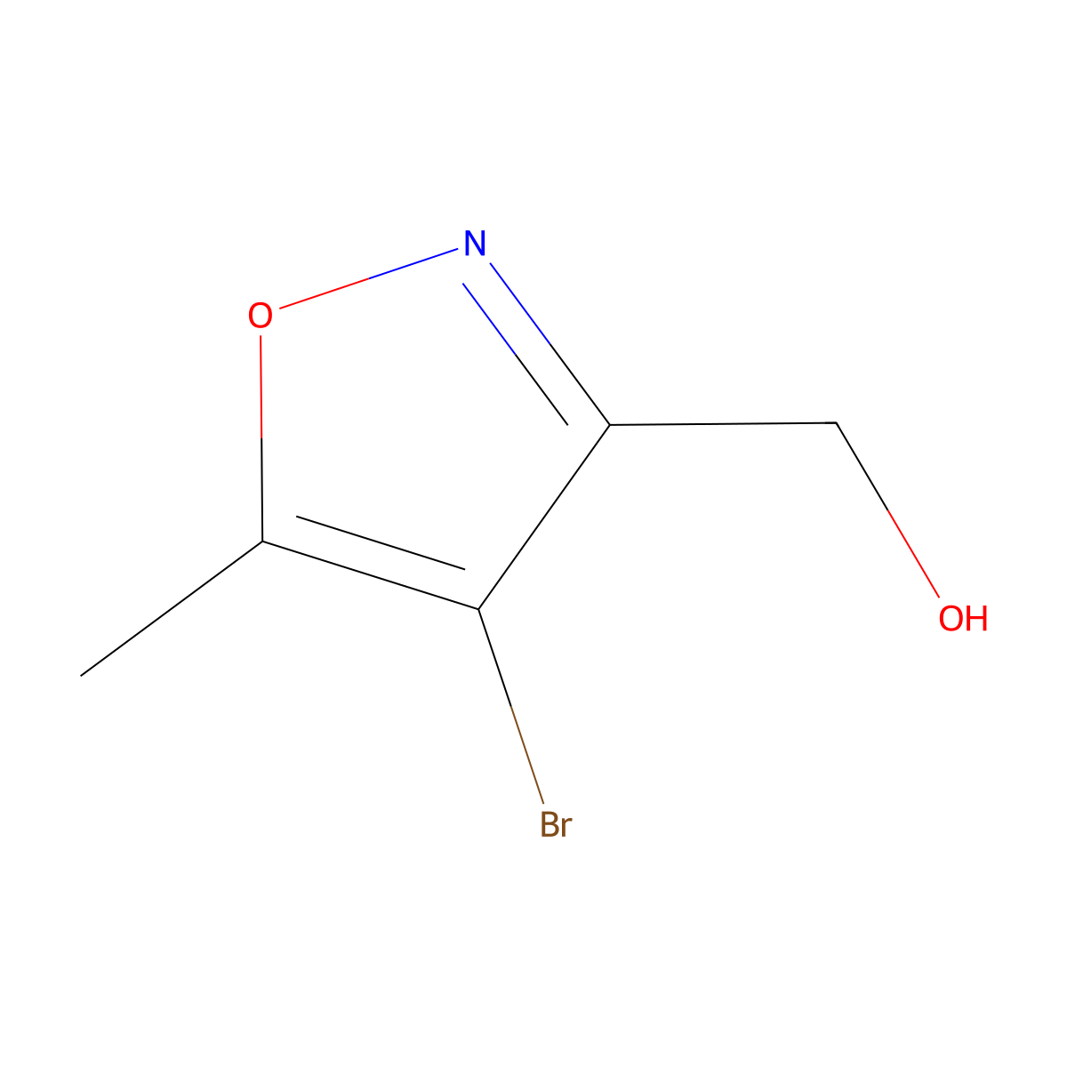 (4-Bromo-5-methyl-1,2-oxazol-3-yl)methanol molecular structure, CAS 1040278-91-8