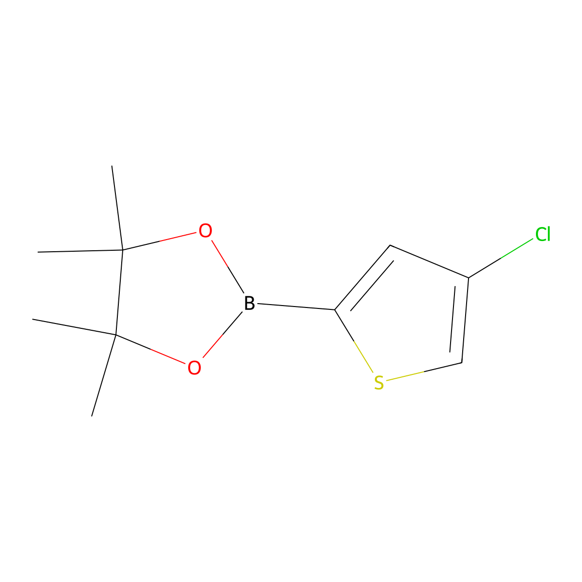 2-(4-Chlorothiophen-2-yl)-4,4,5,5-tetramethyl-1,3,2-dioxaborolane molecular structure, CAS 1040281-84-2