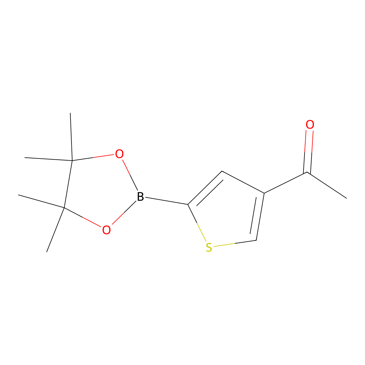 1-(5-(4,4,5,5-Tetramethyl-1,3,2-dioxaborolan-2-YL)thiophen-3-YL)ethanone molecular structure, CAS 1040281-85-3