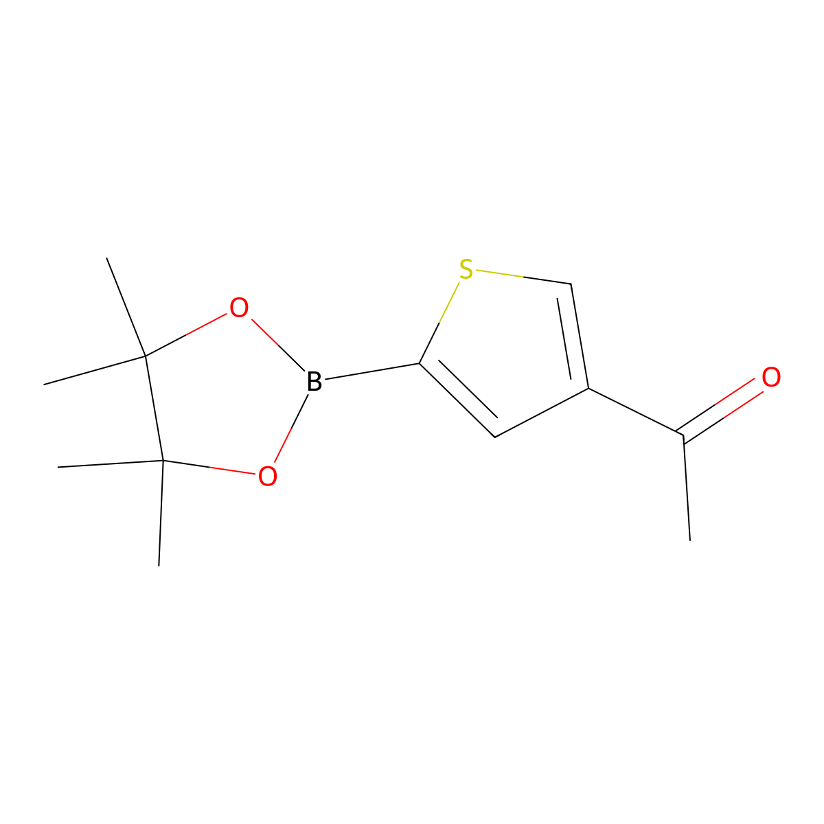 1-(5-(4,4,5,5-Tetramethyl-1,3,2-dioxaborolan-2-YL)thiophen-3-YL)ethanone molecular structure, CAS 1040281-85-3