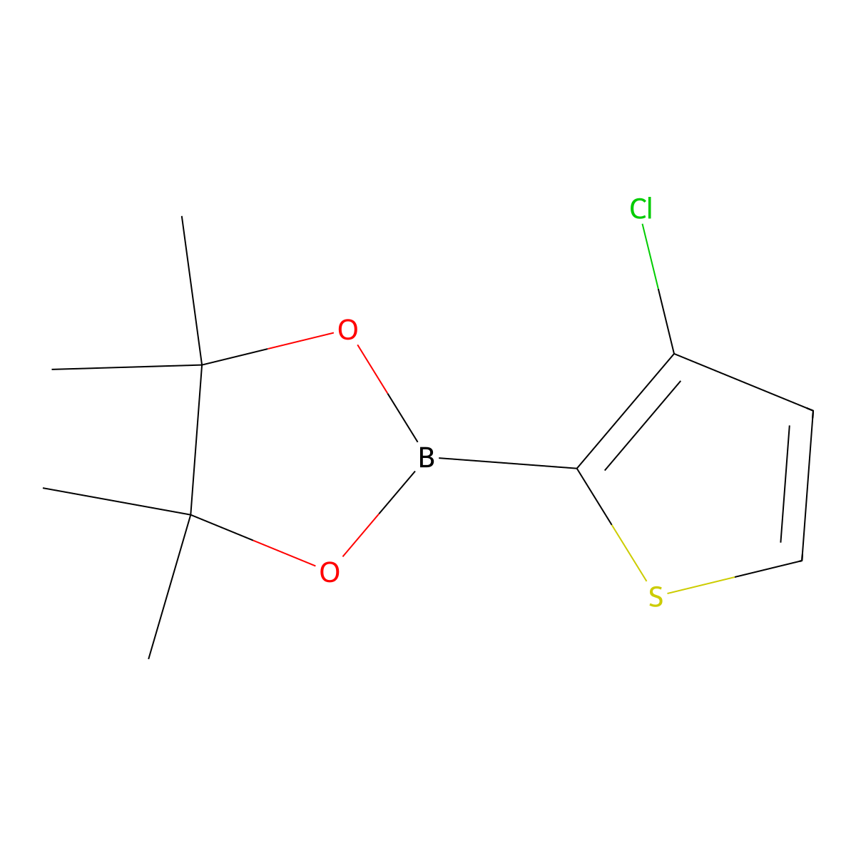 2-(3-Chlorothiophen-2-yl)-4,4,5,5-tetramethyl-1,3,2-dioxaborolane molecular structure, CAS 1040281-97-7