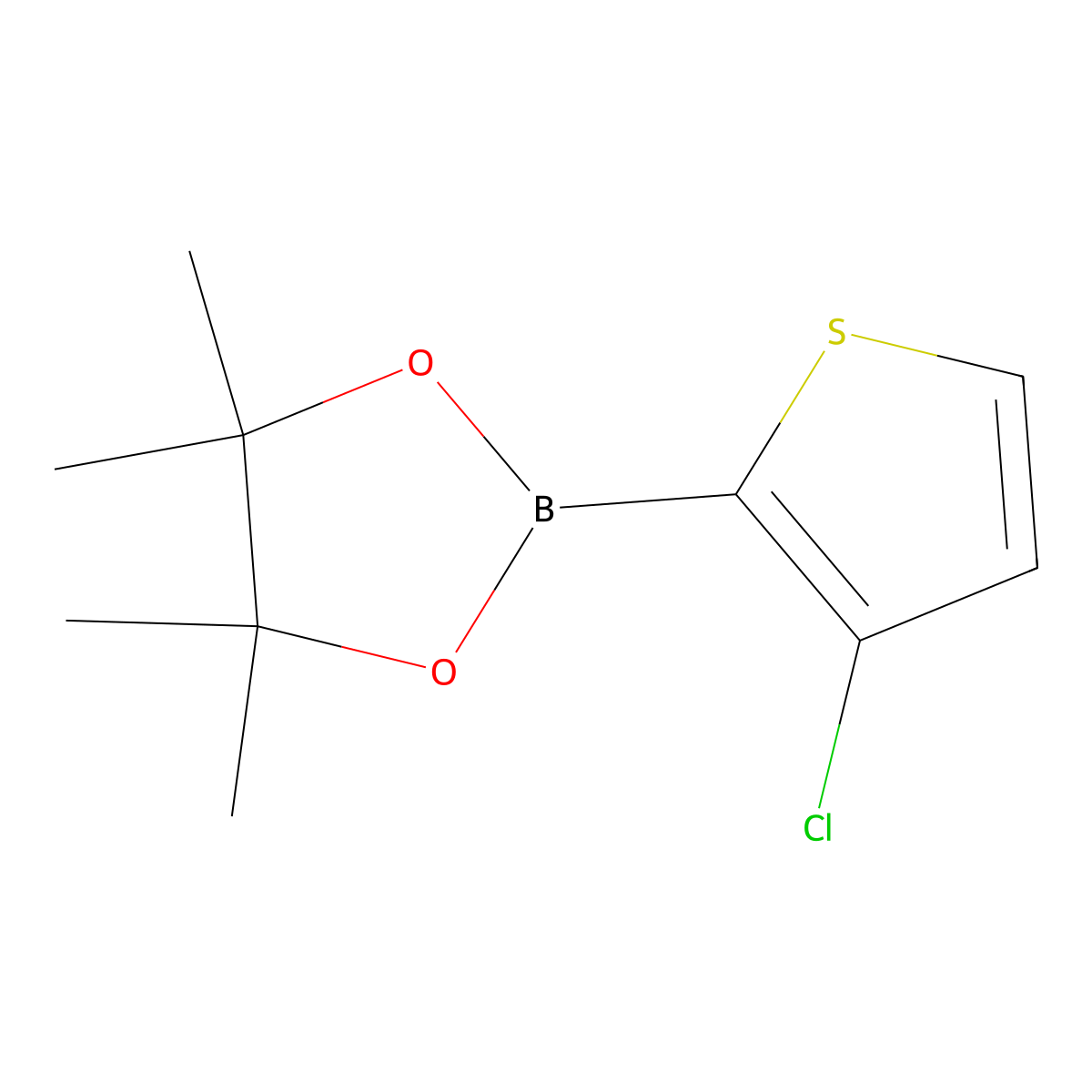 2-(3-Chlorothiophen-2-yl)-4,4,5,5-tetramethyl-1,3,2-dioxaborolane molecular structure, CAS 1040281-97-7