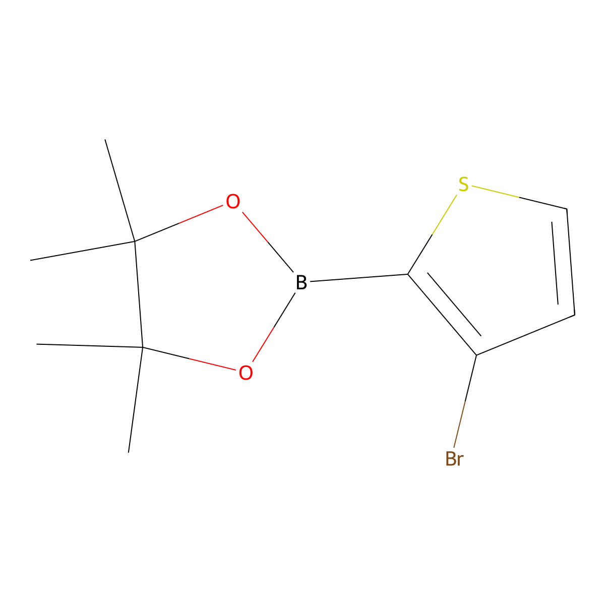 2-(3-Bromo-2-thienyl)-4,4,5,5-tetramethyl-1,3,2-dioxaborolane molecular structure, CAS 1040281-99-9