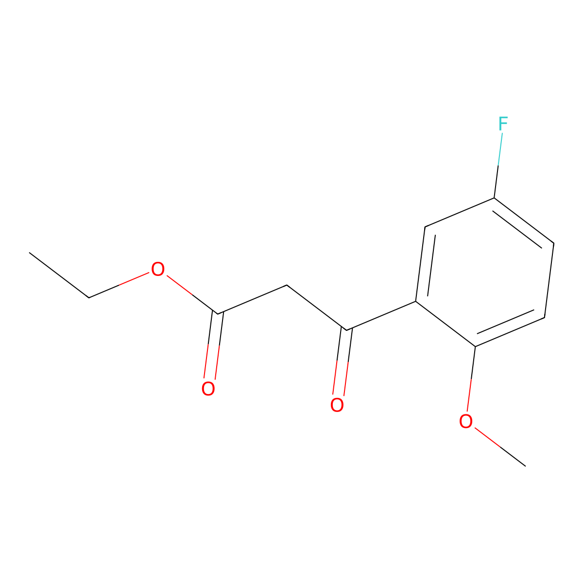 Ethyl 3-(5-fluoro-2-methoxyphenyl)-3-oxopropanoate molecular structure, CAS 104029-18-7