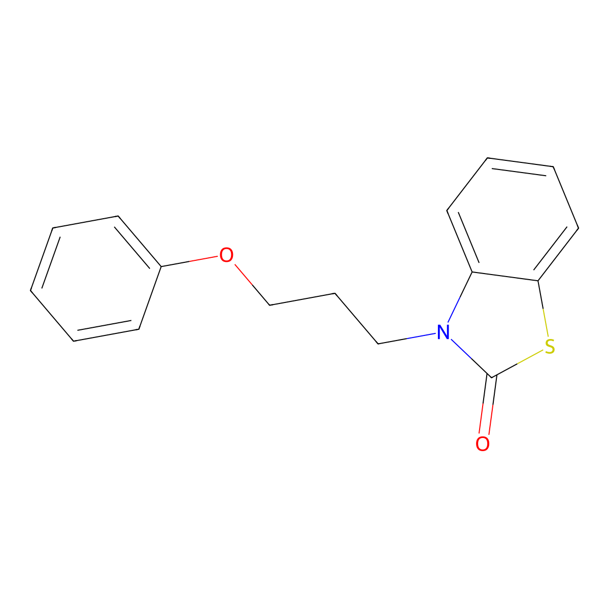 3-(3-phenoxypropyl)benzo[d]thiazol-2(3H)-one molecular structure, CAS 104029-52-9