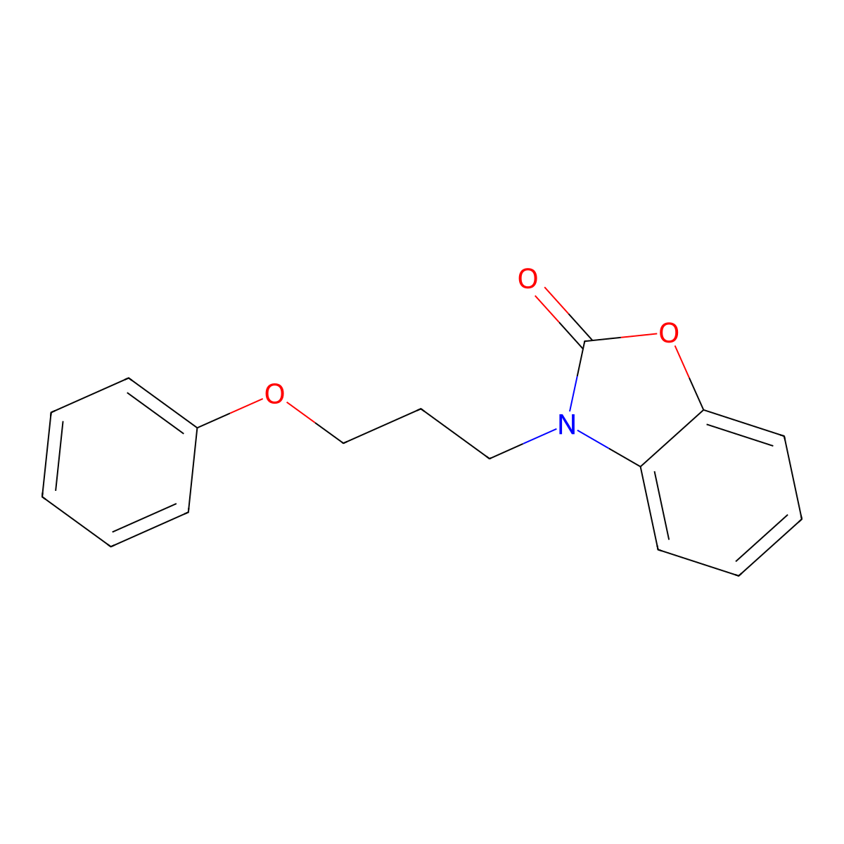 3-(3-phenoxypropyl)-1,3-benzoxazol-2(3H)-one molecular structure, CAS 104029-53-0