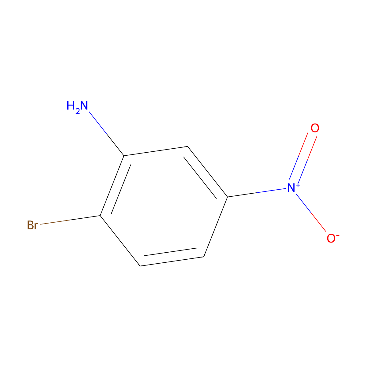 2-Bromo-5-nitroaniline molecular structure, CAS 10403-47-1