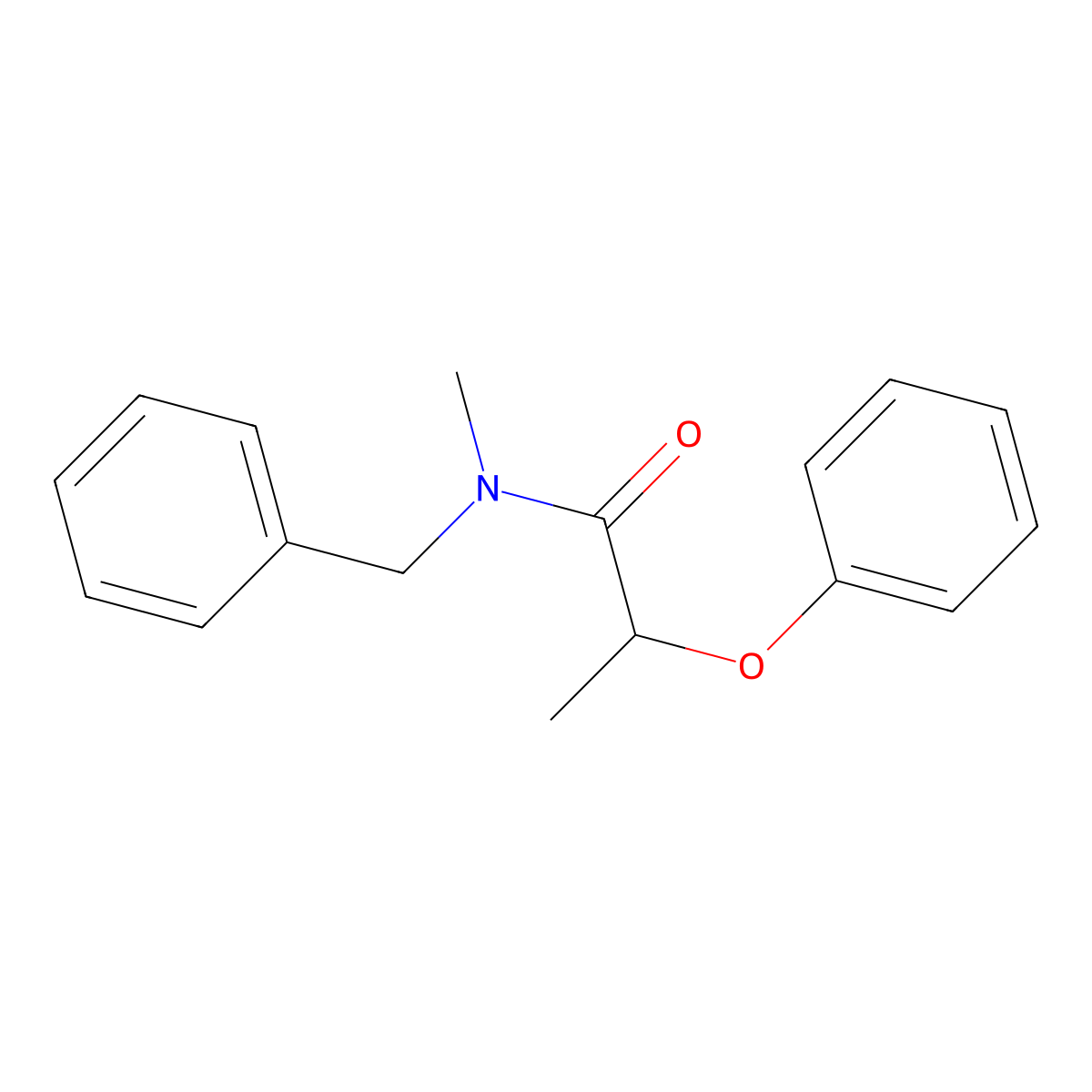 N-benzyl-N-methyl-2-phenoxypropanamide molecular structure, CAS 10403-63-1