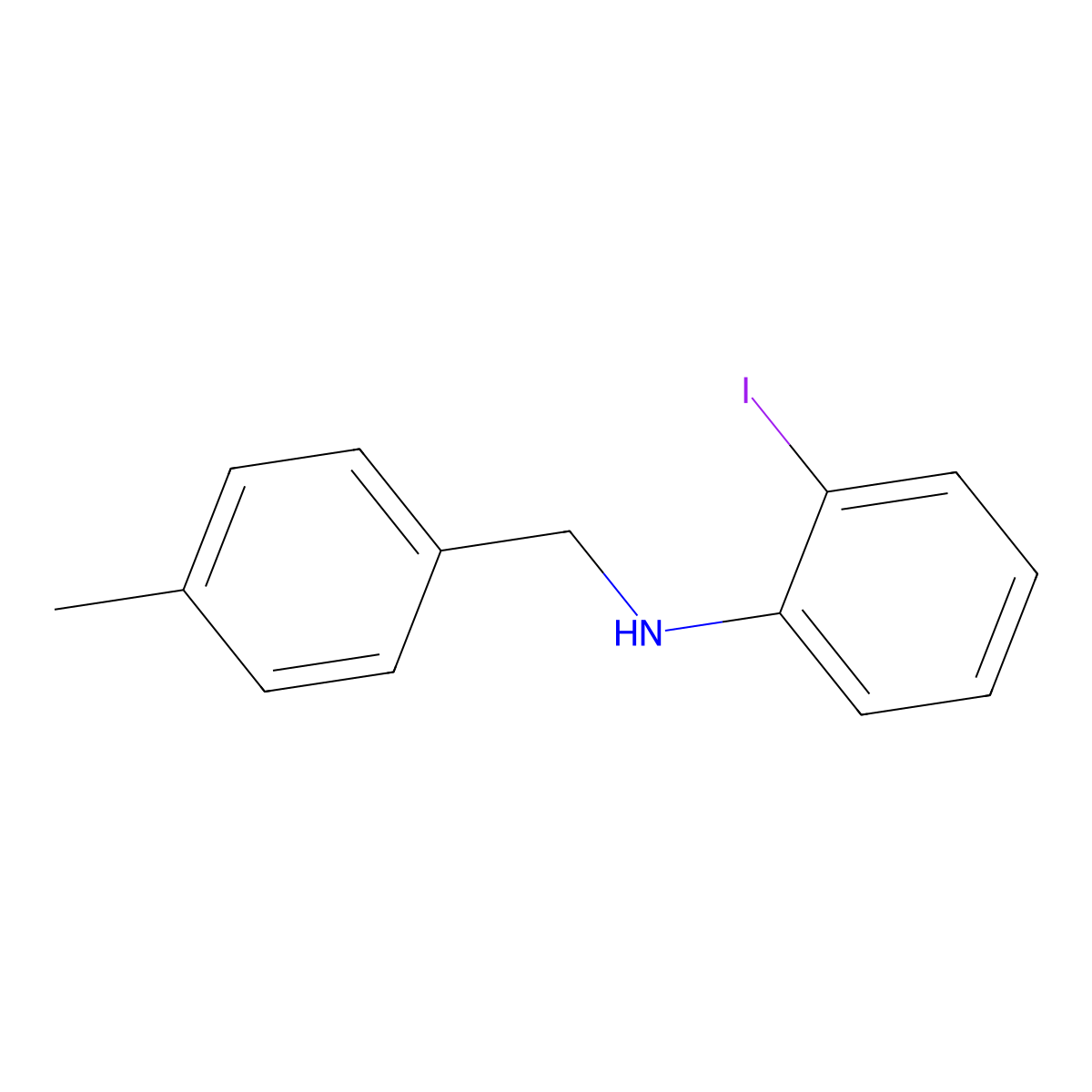 N-(2-Iodophenyl)-4-methylbenzenemethanamine molecular structure, CAS 1040308-59-5
