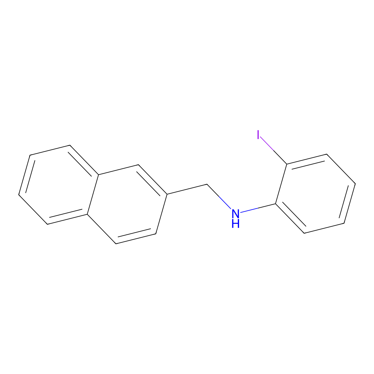 N-(2-Iodophenyl)-2-naphthalenemethanamine molecular structure, CAS 1040308-71-1
