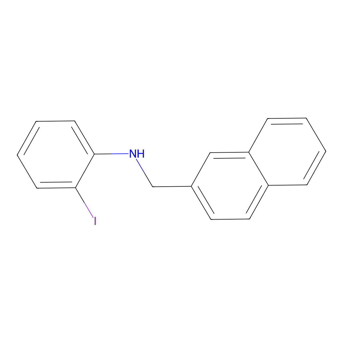 N-(2-Iodophenyl)-2-naphthalenemethanamine molecular structure, CAS 1040308-71-1