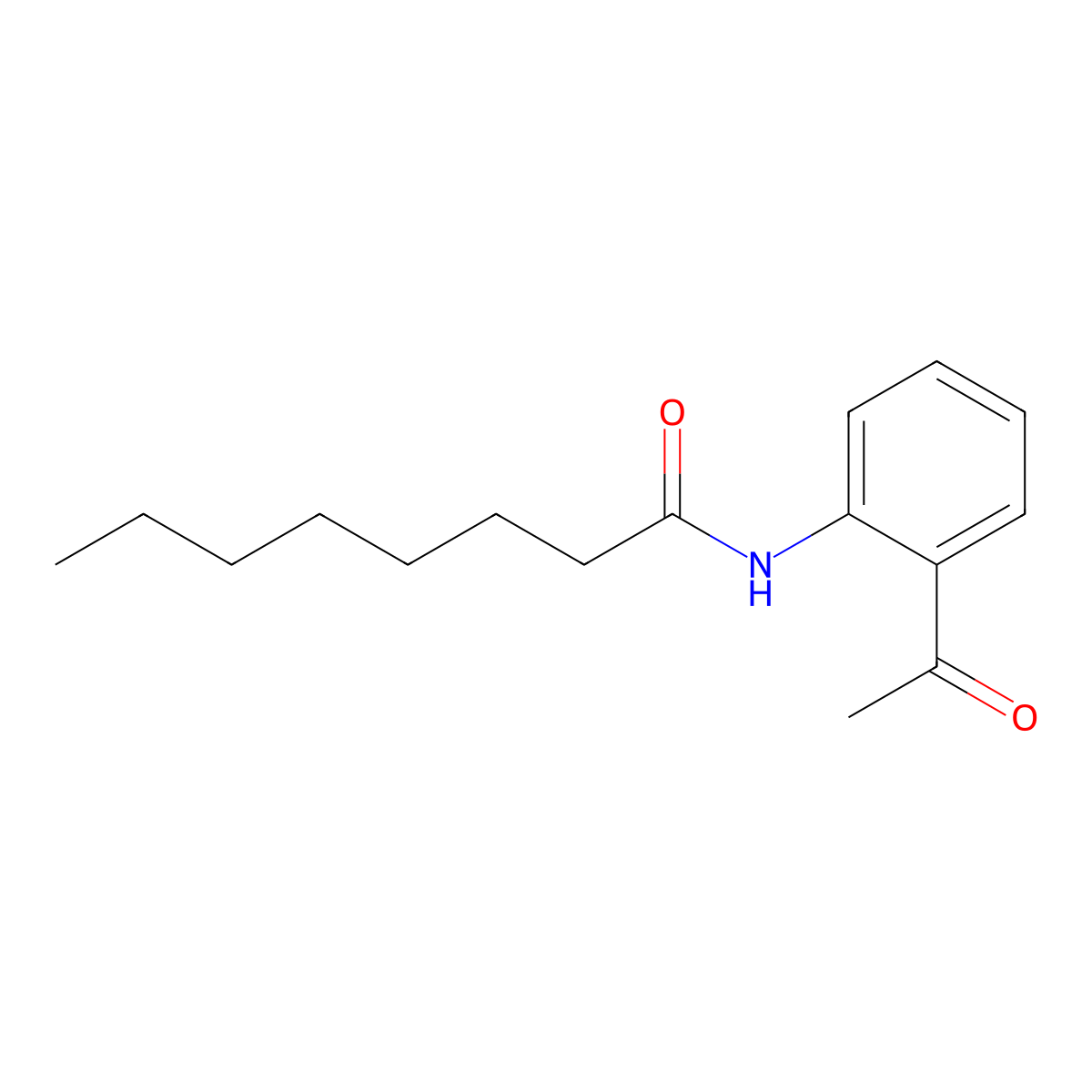 N-(2-acetylphenyl)octanamide molecular structure, CAS 1040310-65-3