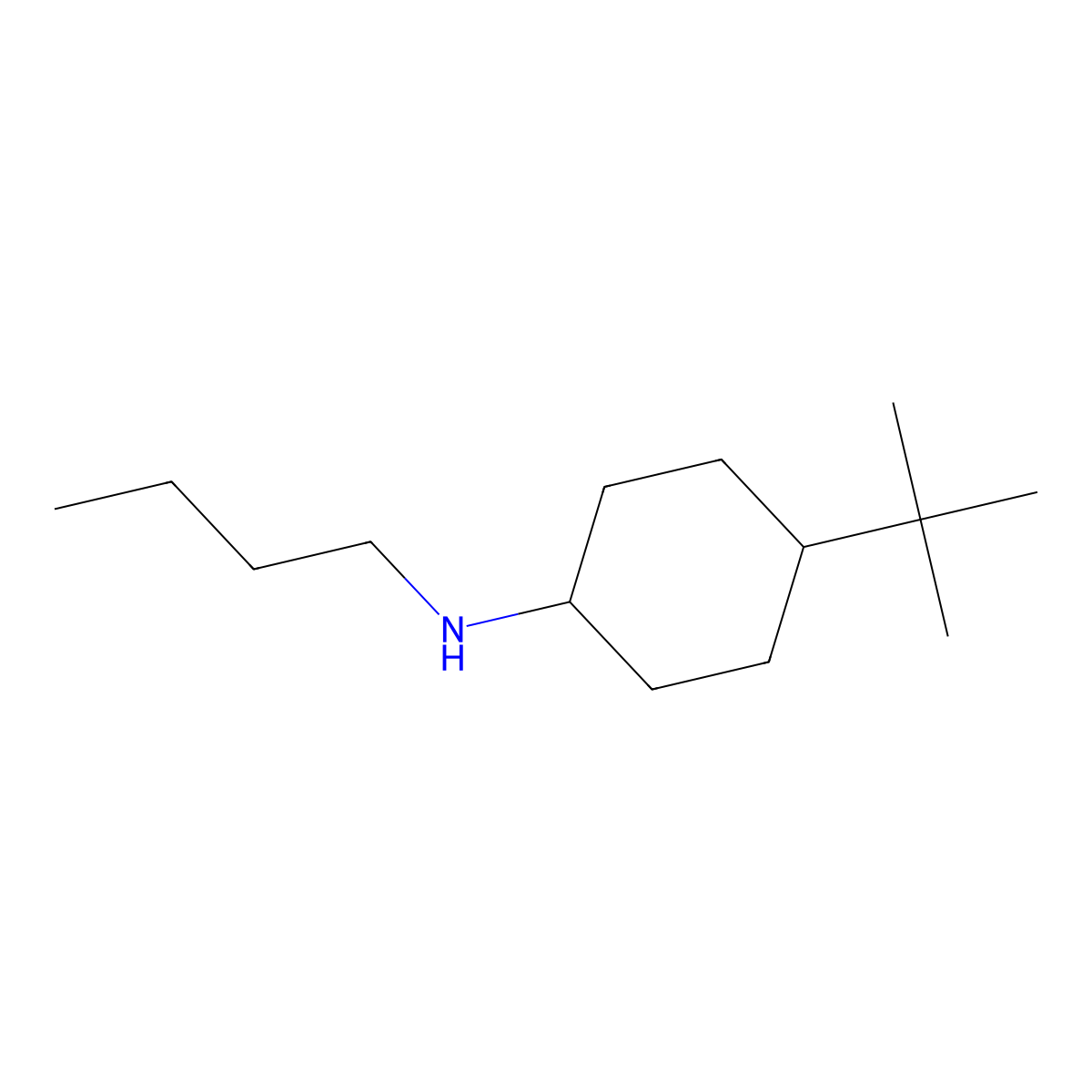 N-butyl-4-tert-butylcyclohexan-1-amine molecular structure, CAS 1040311-80-5