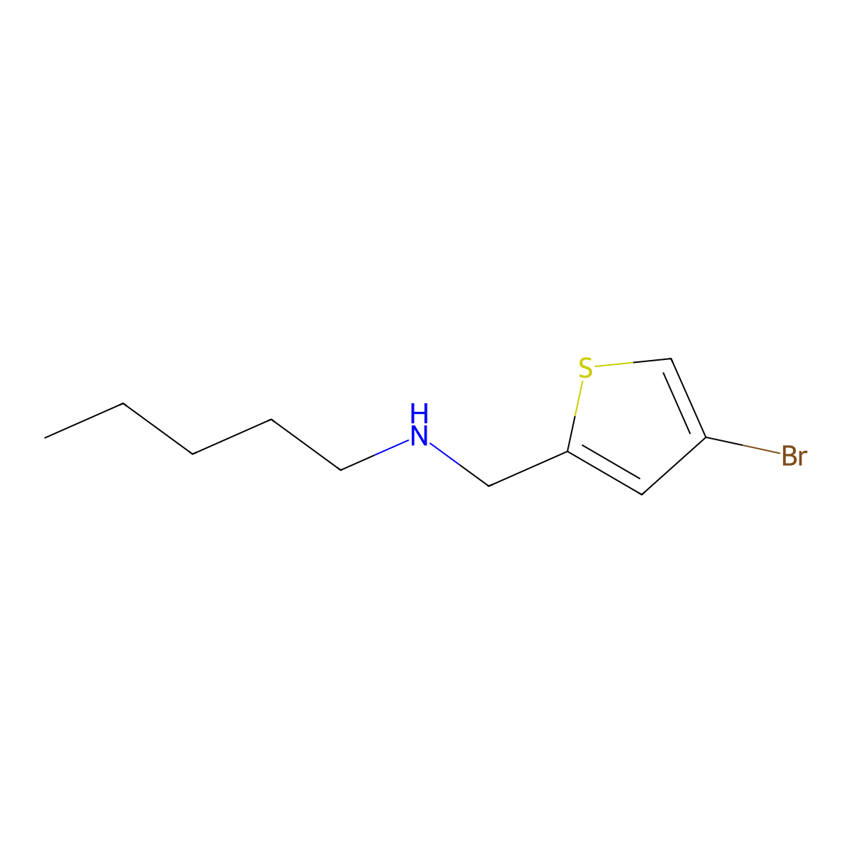 [(4-Bromothiophen-2-yl)methyl](pentyl)amine molecular structure, CAS 1040312-38-6