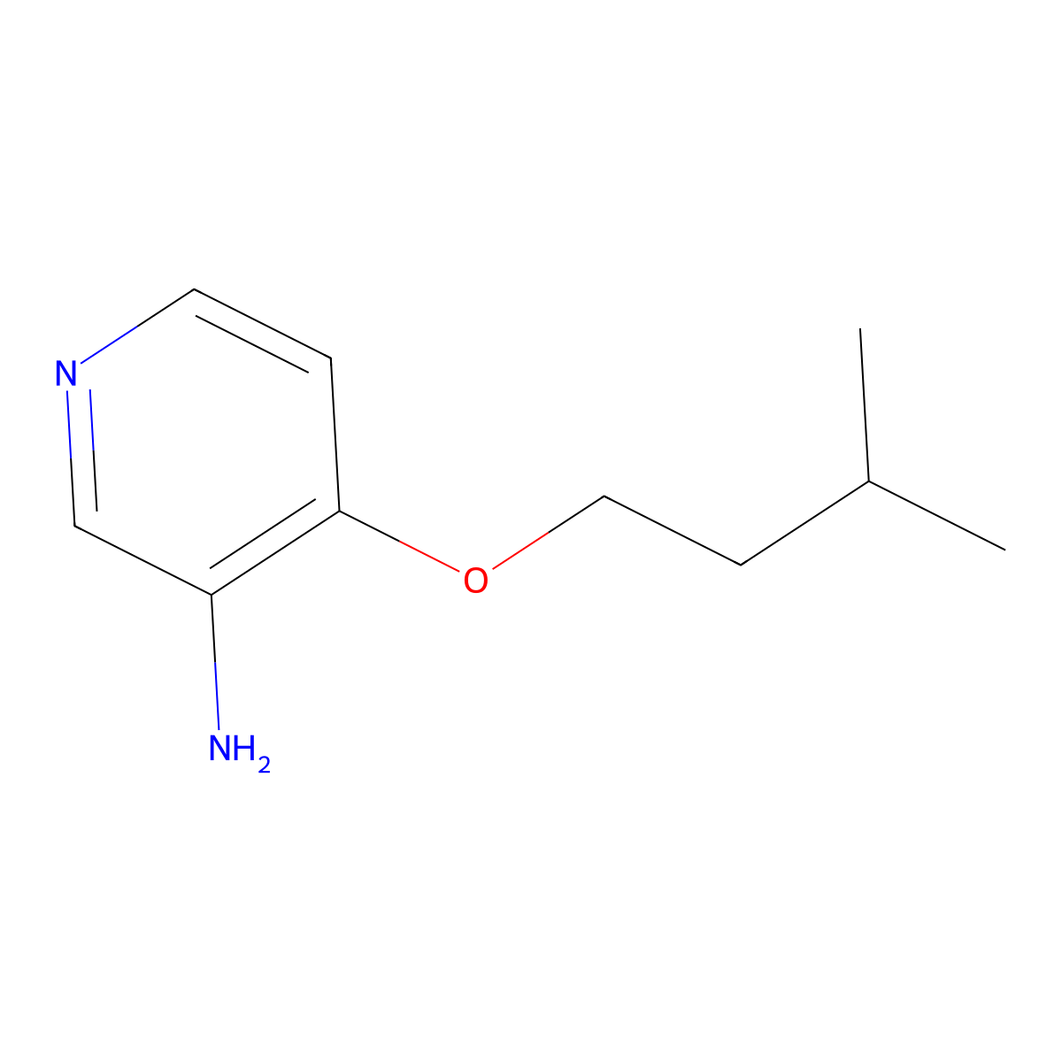 4-(Isopentyloxy)pyridin-3-amine molecular structure, CAS 1040315-94-3