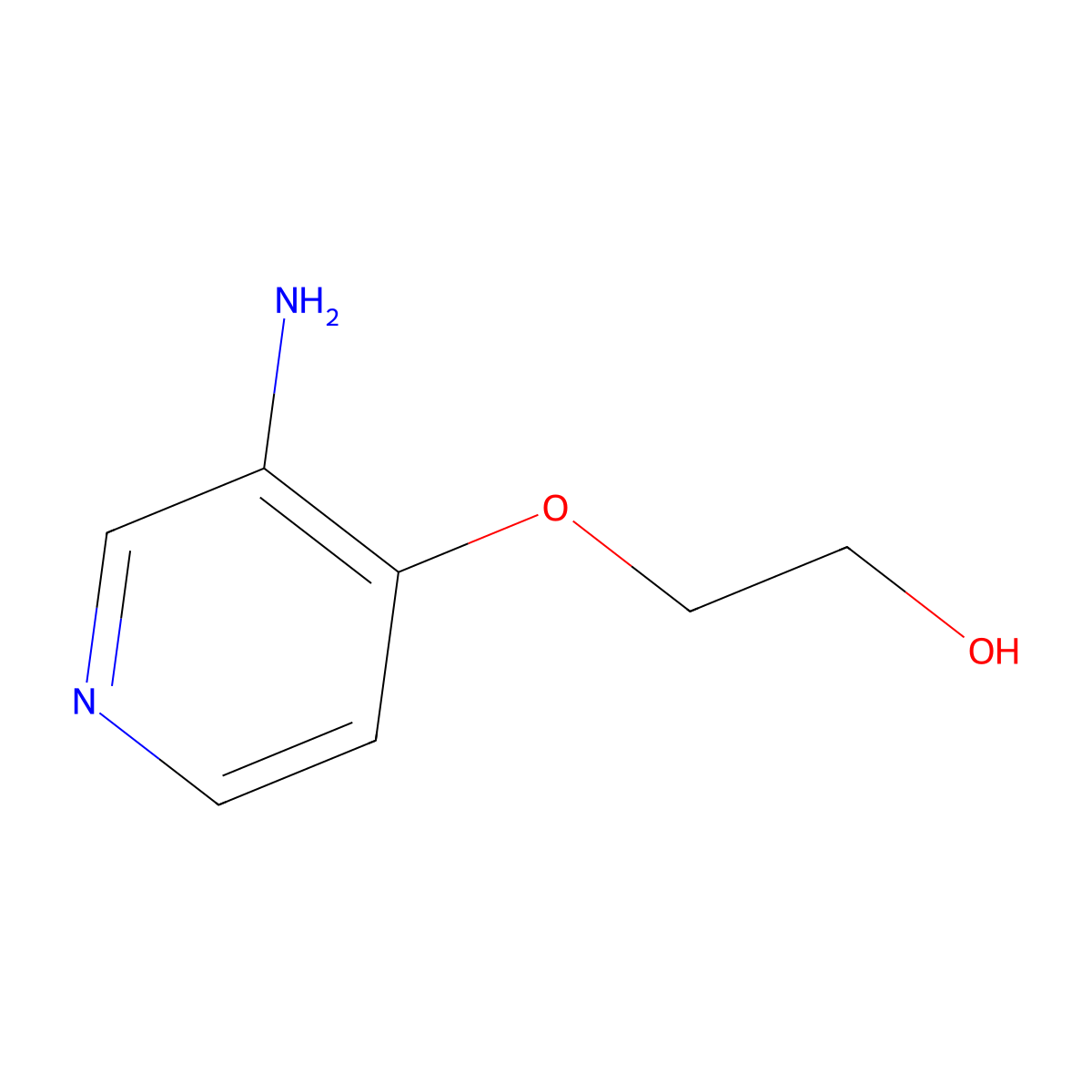 2-(3-Aminopyridin-4-yloxy)ethanol molecular structure, CAS 1040316-57-1