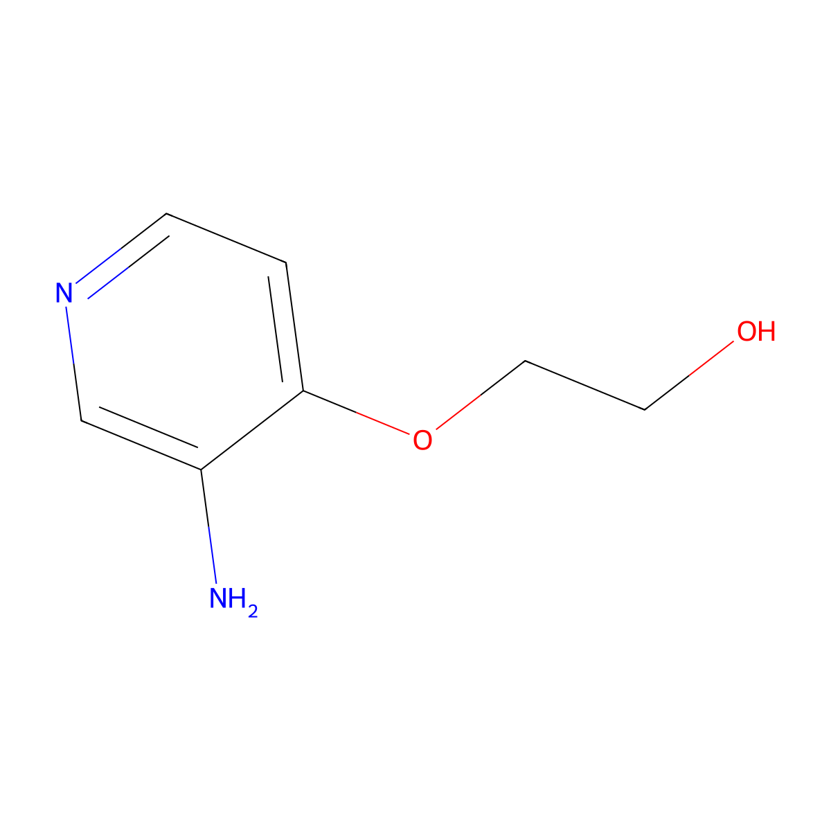 2-(3-Aminopyridin-4-yloxy)ethanol molecular structure, CAS 1040316-57-1