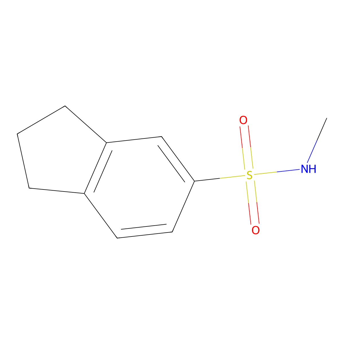 N-methyl-2,3-dihydro-1H-indene-5-sulfonamide molecular structure, CAS 1040316-70-8
