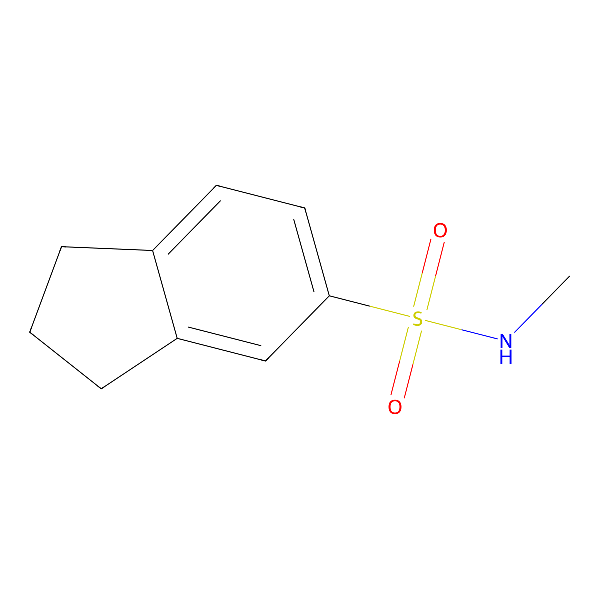 N-methyl-2,3-dihydro-1H-indene-5-sulfonamide molecular structure, CAS 1040316-70-8