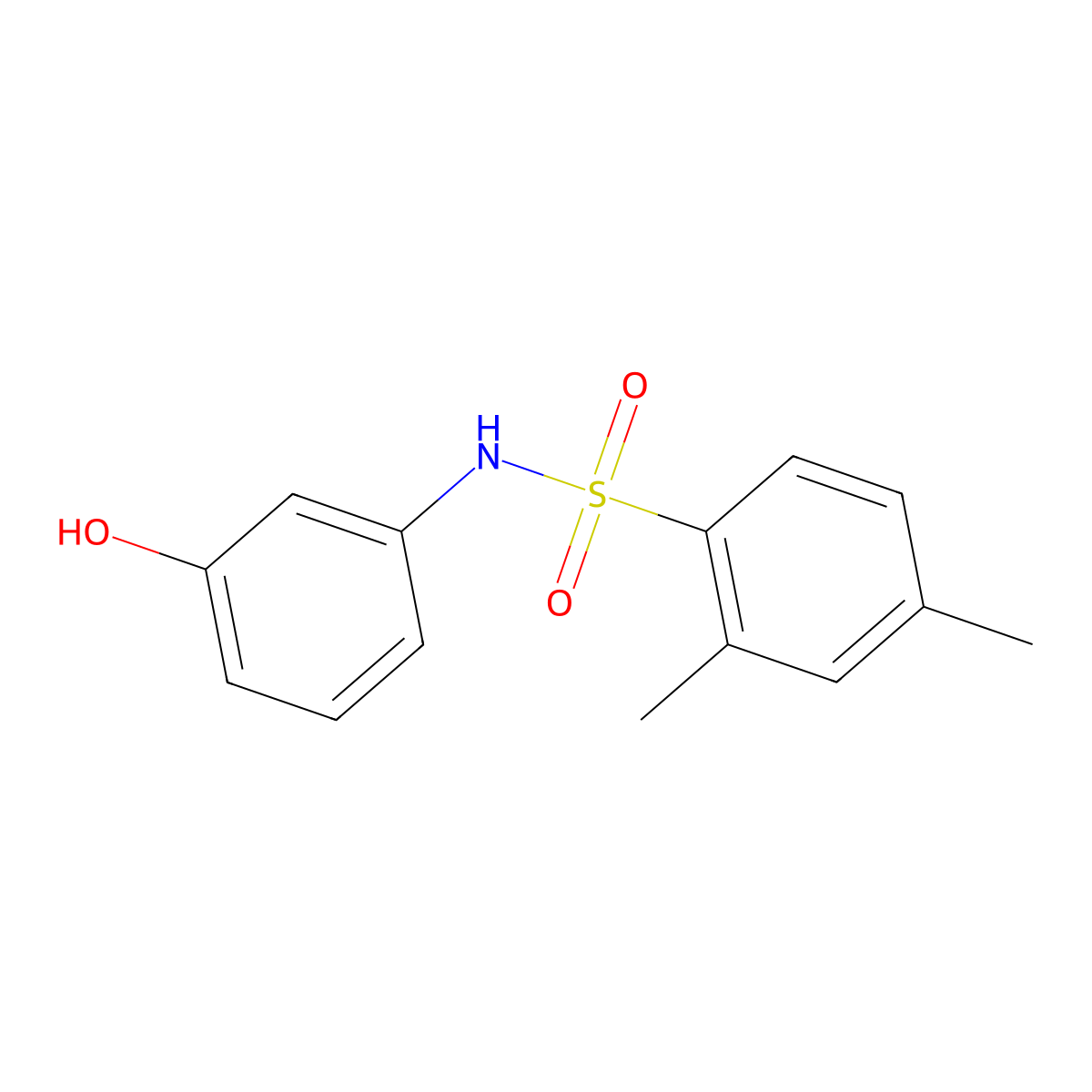 [(2,4-Dimethylphenyl)sulfonyl](3-hydroxyphenyl)amine molecular structure, CAS 1040318-65-7