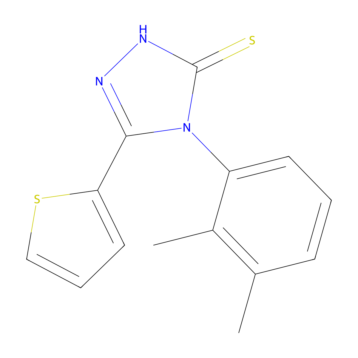 4-(2,3-Dimethylphenyl)-5-(thiophen-2-yl)-2,4-dihydro-3H-1,2,4-triazole-3-thione molecular structure, CAS 1040321-56-9