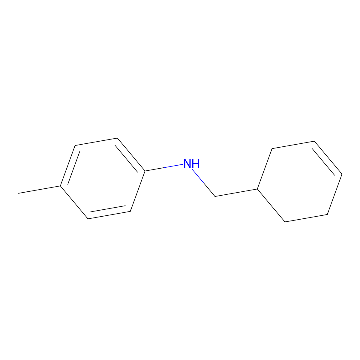 N-(cyclohex-3-en-1-ylmethyl)-4-methylaniline molecular structure, CAS 1040322-32-4