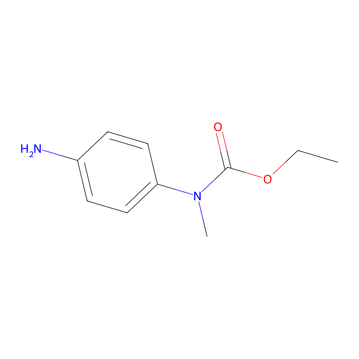 ethyl N-(4-aminophenyl)-N-methylcarbamate molecular structure, CAS 1040322-97-1