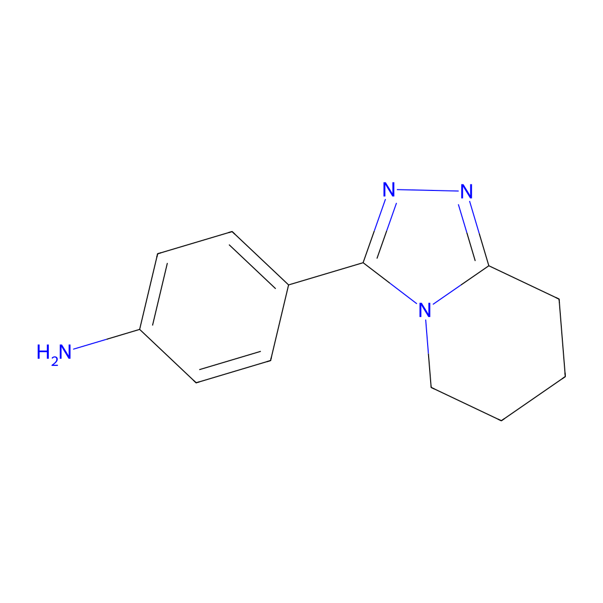 4-{5H,6H,7H,8H-[1,2,4]triazolo[4,3-a]pyridin-3-yl}aniline molecular structure, CAS 1040326-79-1