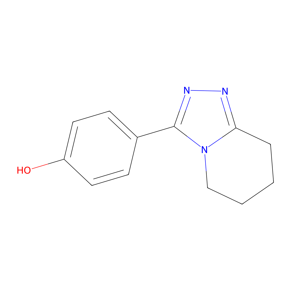 4-{5H,6H,7H,8H-[1,2,4]triazolo[4,3-a]pyridin-3-yl}phenol molecular structure, CAS 1040326-87-1